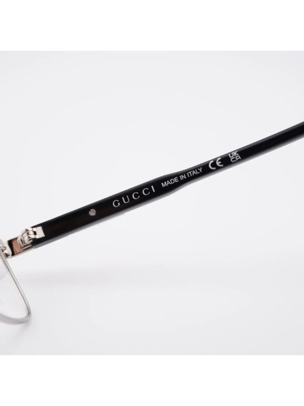 Gucci GG1801O 001 Eyeglasses Silver 54mm Rectangle Frame